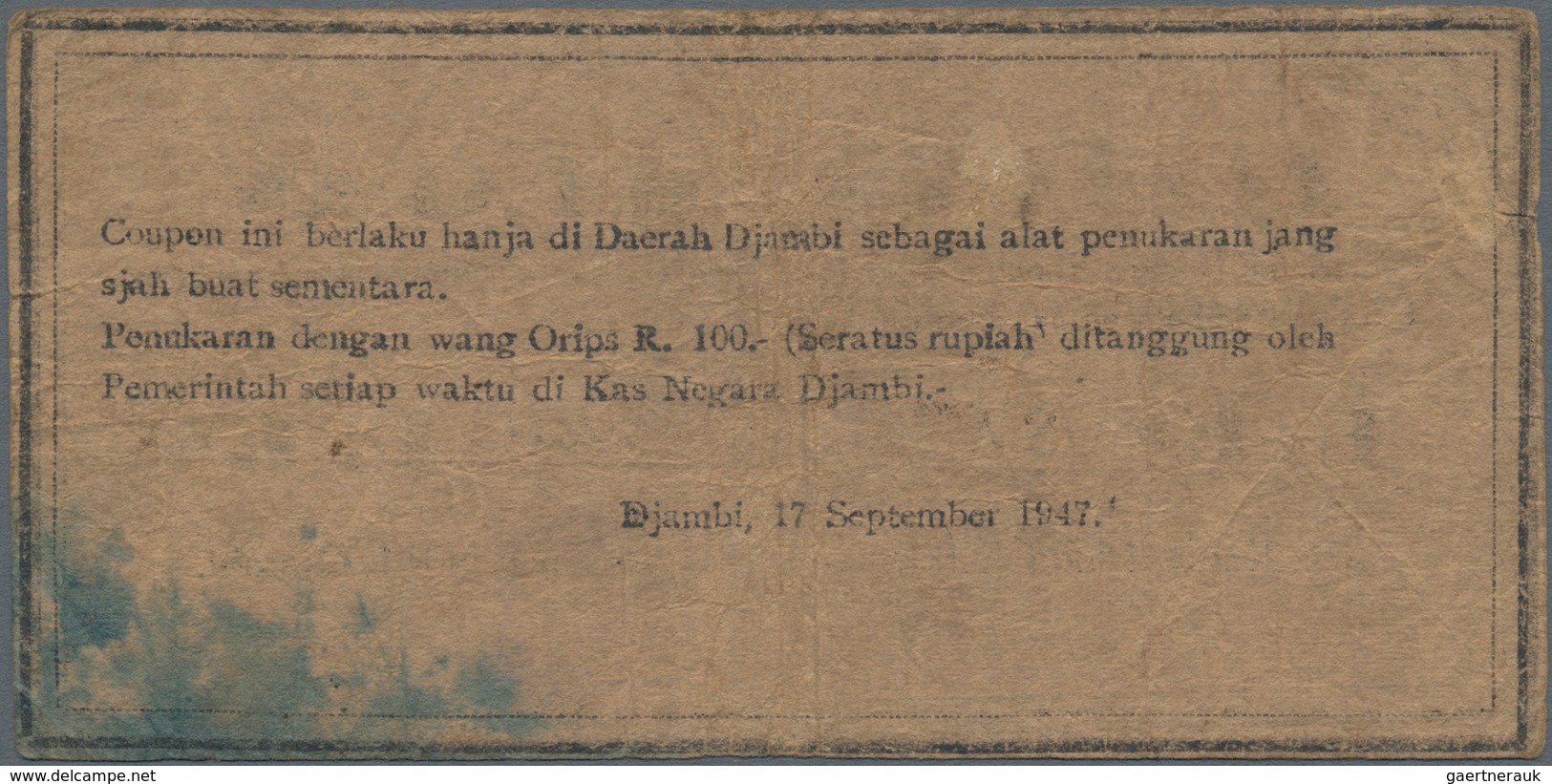 Indonesia / Indonesien: Set With 8 Banknotes Of The Local & Rebellious Issues Of The 1940's With 50 - Indonesia