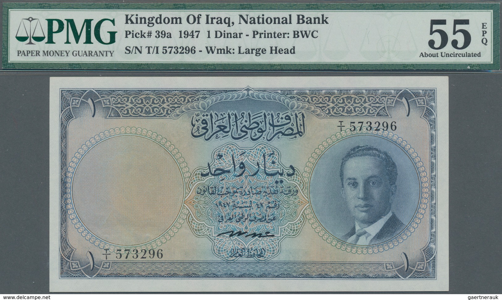 Iraq / Irak: National Bank Of Iraq 1 Dinar 1947, P.39a, Almost Perfect Condition With Crisp Paper An - Irak