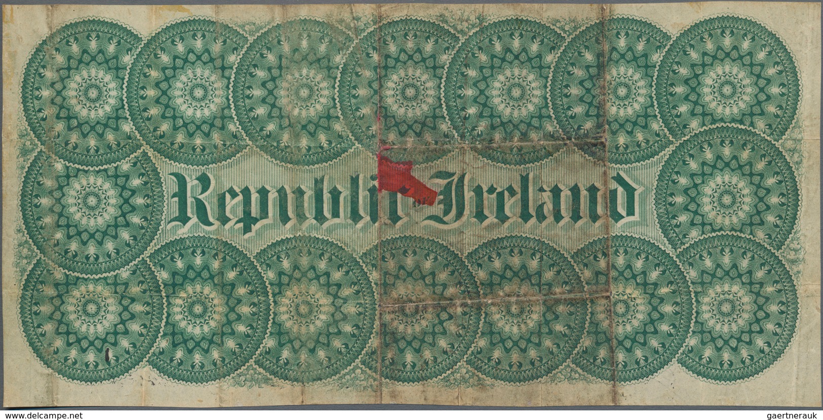 Ireland / Irland: National Bond Of 10 Dollars 1867, P.S102a, Some Folds And Tiny Holes At Center, In - Irlanda