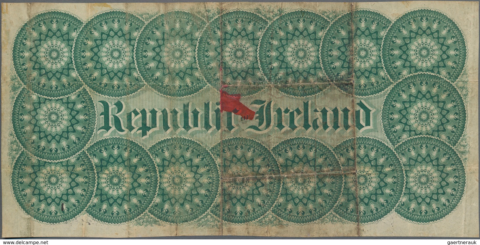 Ireland / Irland: National Bond Of 10 Dollars 1867, P.S102a, Some Folds And Tiny Holes At Center, In - Ierland