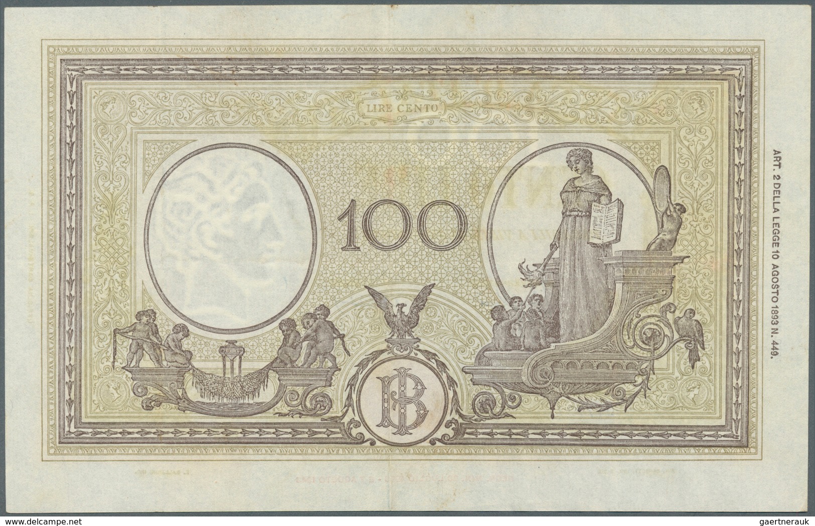 Italy / Italien: Set Of 5 Notes 100 Lire 1943/44 P. 67, All In Similar Condition, Light Folds In Pap - Otros & Sin Clasificación