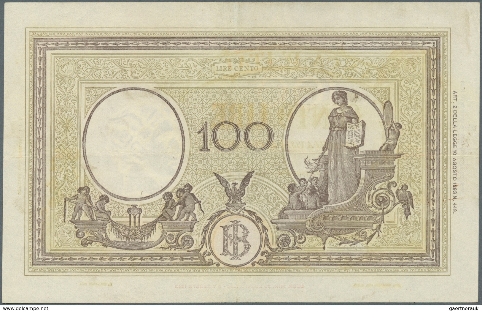 Italy / Italien: set of 5 notes 100 Lire 1943/44 P. 67, all in similar condition, light folds in pap