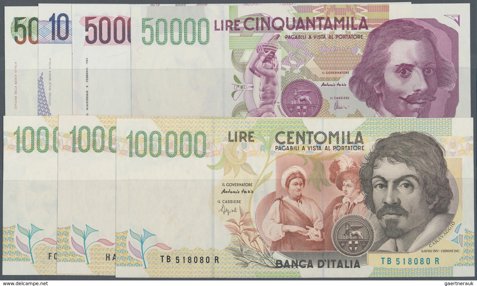 Italy / Italien: Set Of 14 Pcs Containing 2x 5000 Lire P. 111, 7x 10.000 Lire P. 112, 1x 50.000 Lire - Andere & Zonder Classificatie