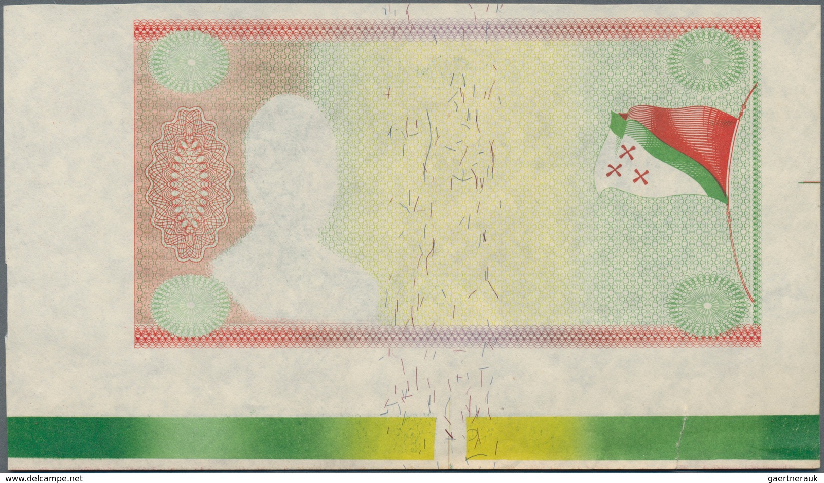 Katanga: Banque Nationale Du Katanga Unfinished Front Proof For 20 Francs 1960, P.6A With Small Bord - Sonstige – Afrika