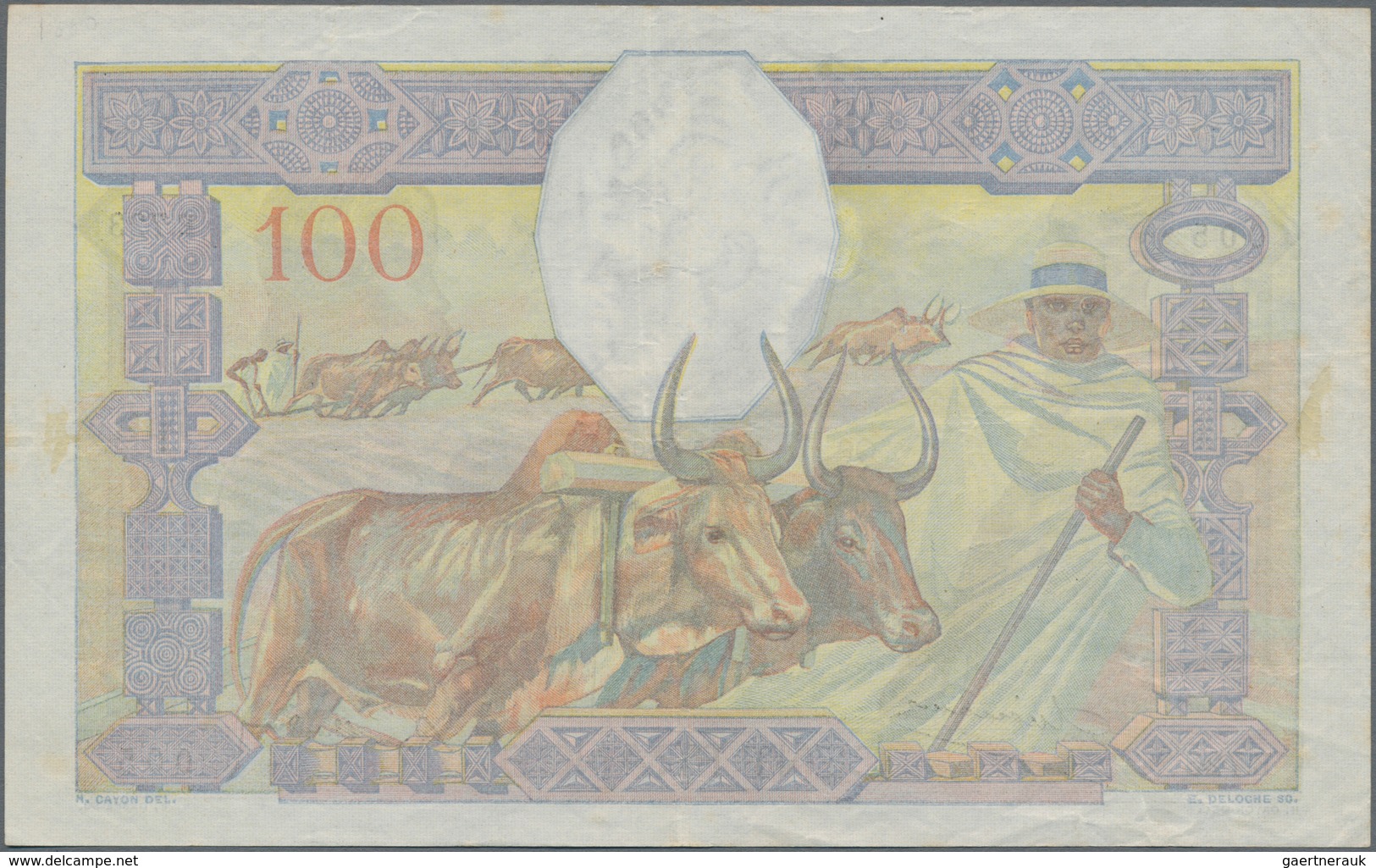 Madagascar: Banque De Madagascar 100 Francs ND(1937), P.40, Very Nice With A Few Spots And Folds. Co - Madagascar