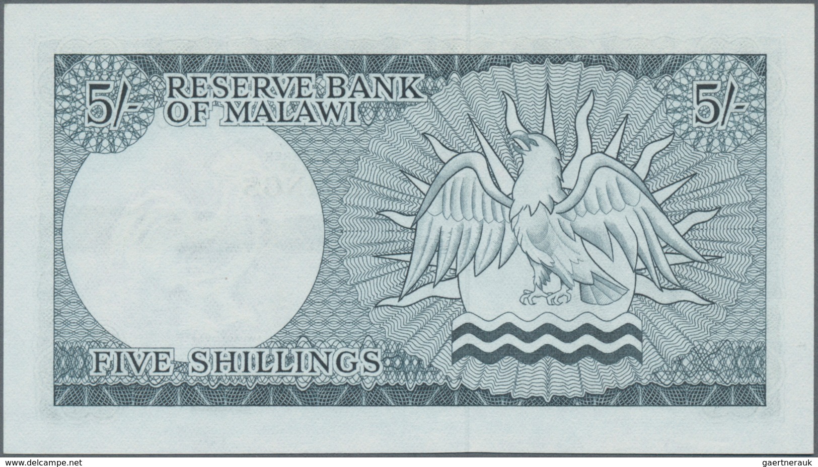 Malawi: Reserve Bank Of Malawi 5 Shillings L.1964, P.1 In Perfect UNC Condition. - Malawi