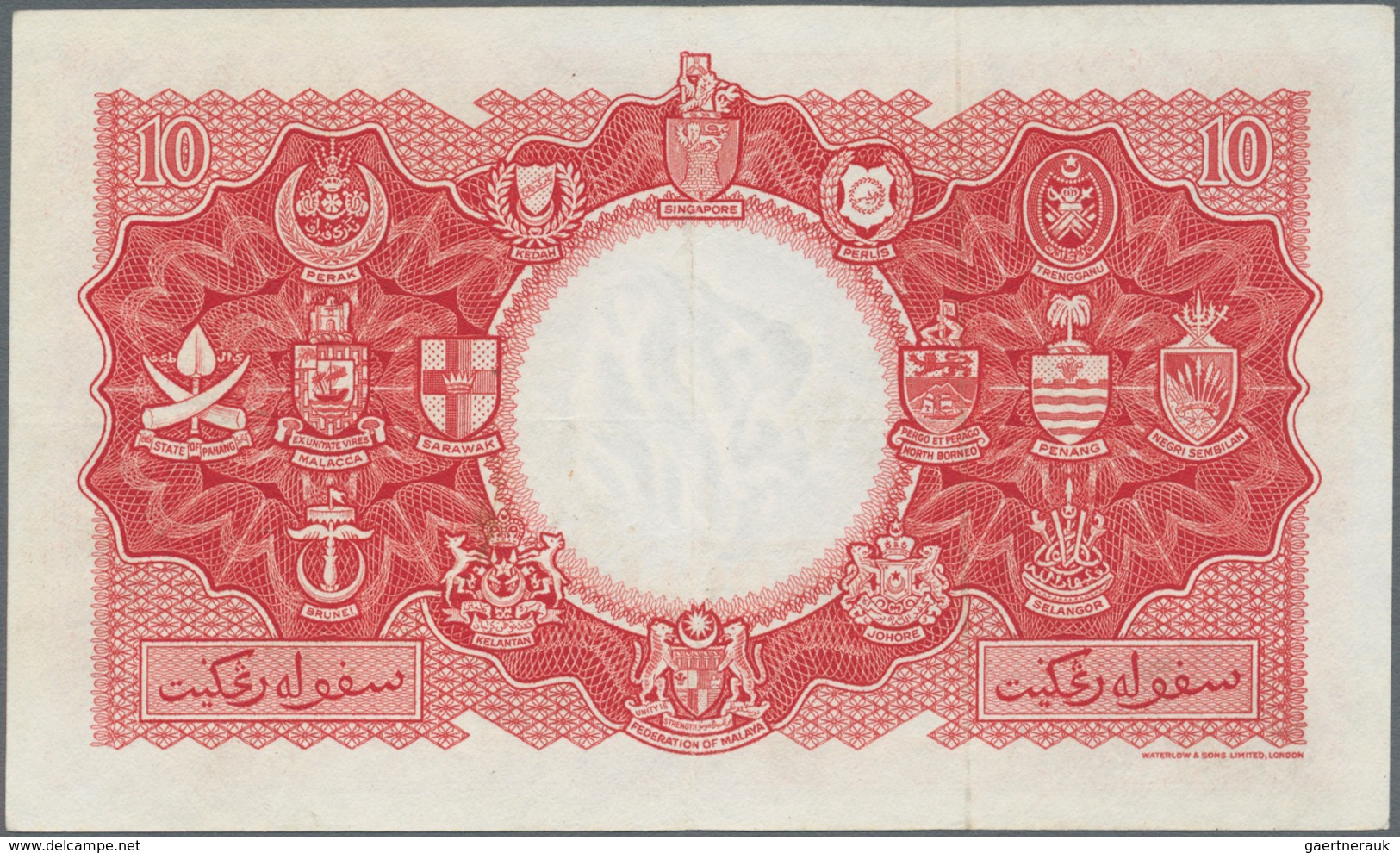 Malaya & British Borneo: Pair With 1 And 10 Dollars 1953, P.1, 3, Both In VF/VF+ Condition. (2 Pcs.) - Maleisië