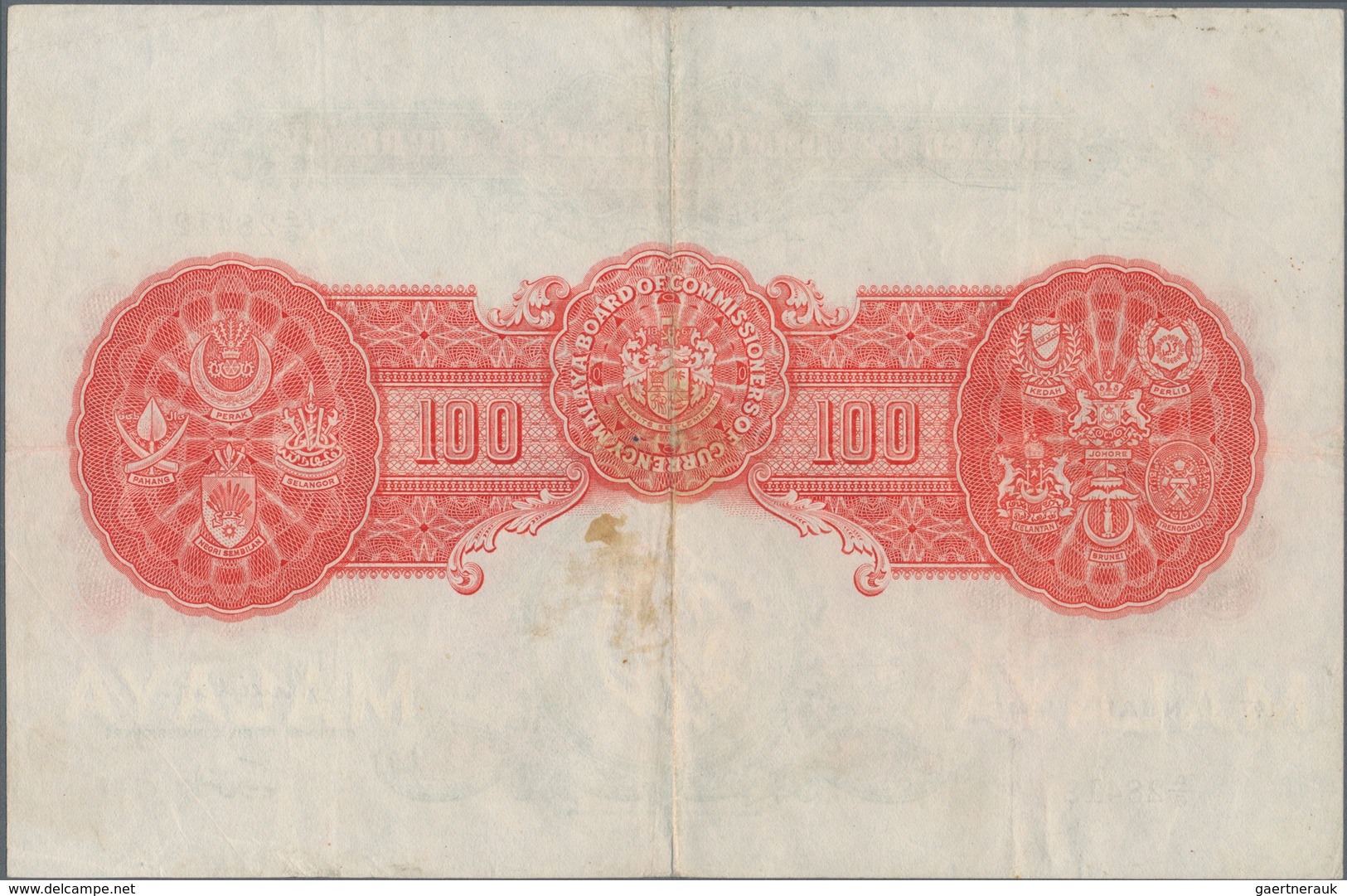 Malaya:  Board Of Commissioners Of Currency 100 Dollars 1942, P.15, Great Original Shape With Strong - Malaysia
