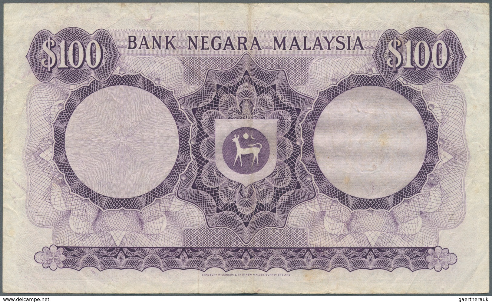 Malaysia: Bank Negara Malaysia 100 Ringgit ND(1976-81), P.17, Still Nice And Attractive Note With A - Malasia