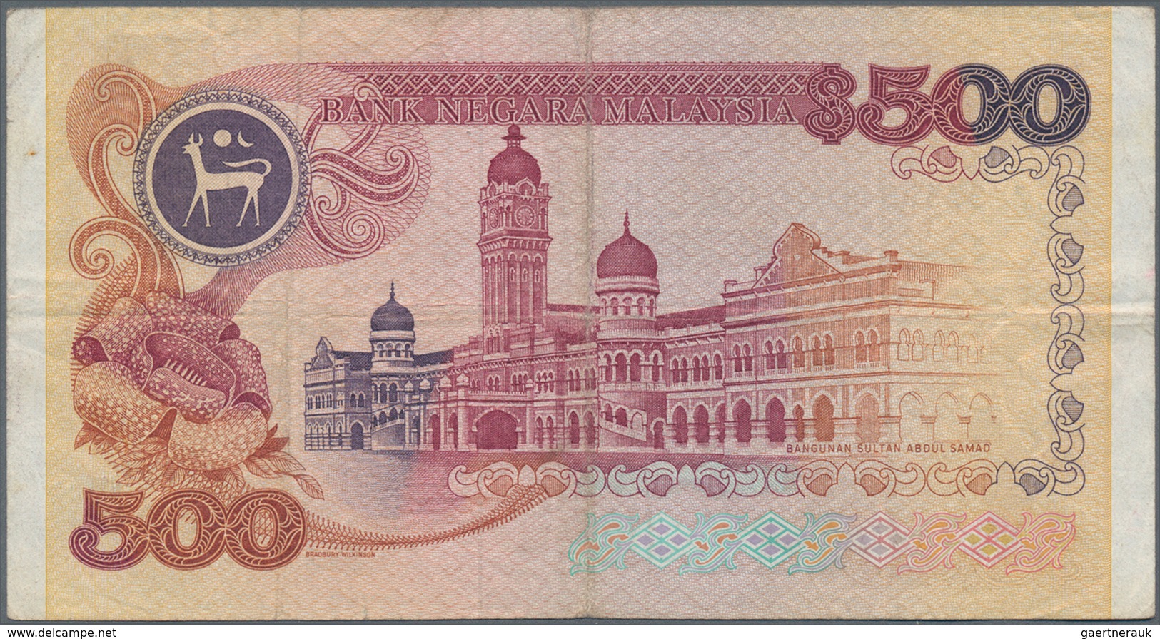 Malaysia: Bank Negara Malaysia 500 Ringgit ND(1982-84), P.25, Very Popular And Rare Note In Still Ni - Maleisië