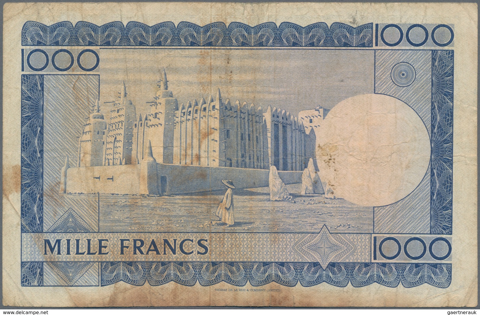 Mali: Very nice set with 5 banknotes Banque de la République du Mali with 100 and 5000 Francs first