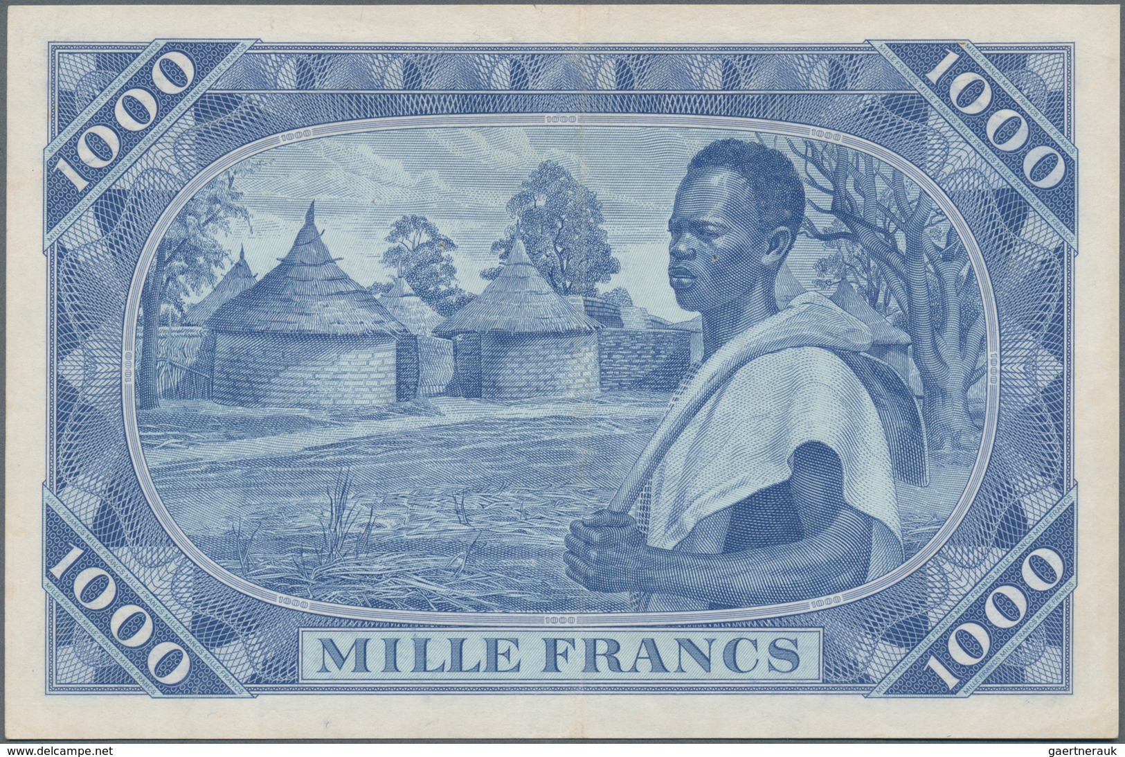 Mali: Banque De La République Du Mali 1000 Francs 1960, P.4, Great Condition With Soft Vertical Bend - Mali