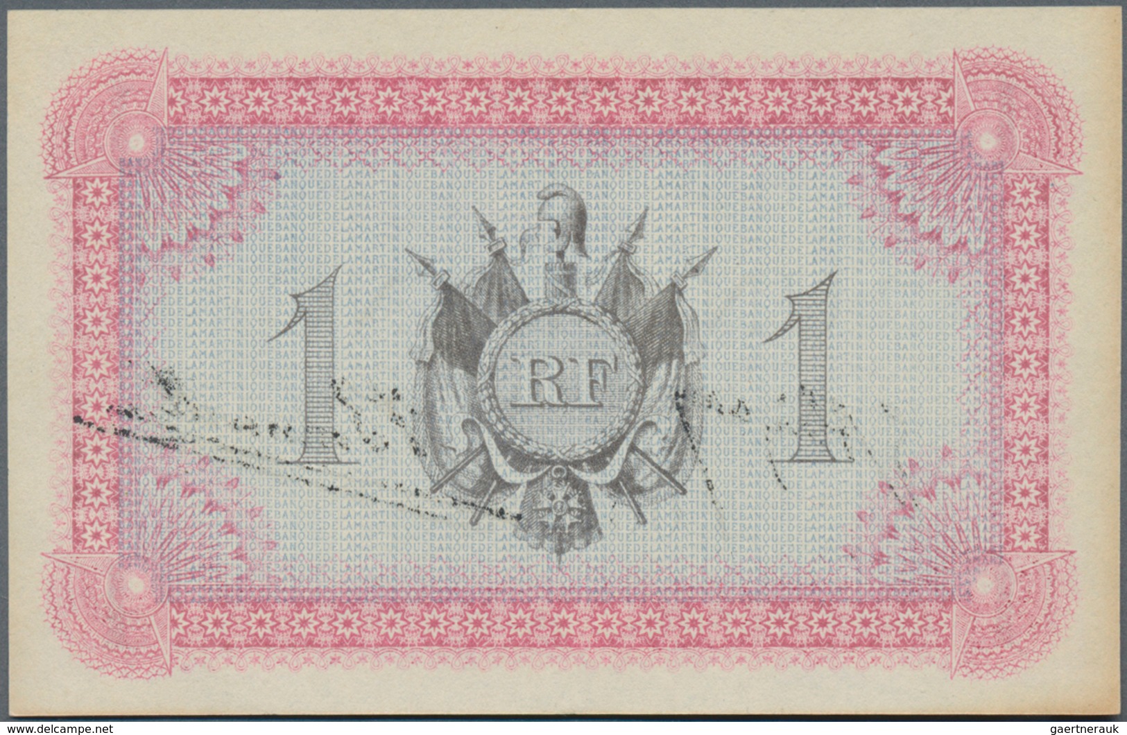 Martinique:  Banque De La Martinique 1 Franc ND(1915), P.10, Almost Perfect Condition, Completely Un - Otros & Sin Clasificación