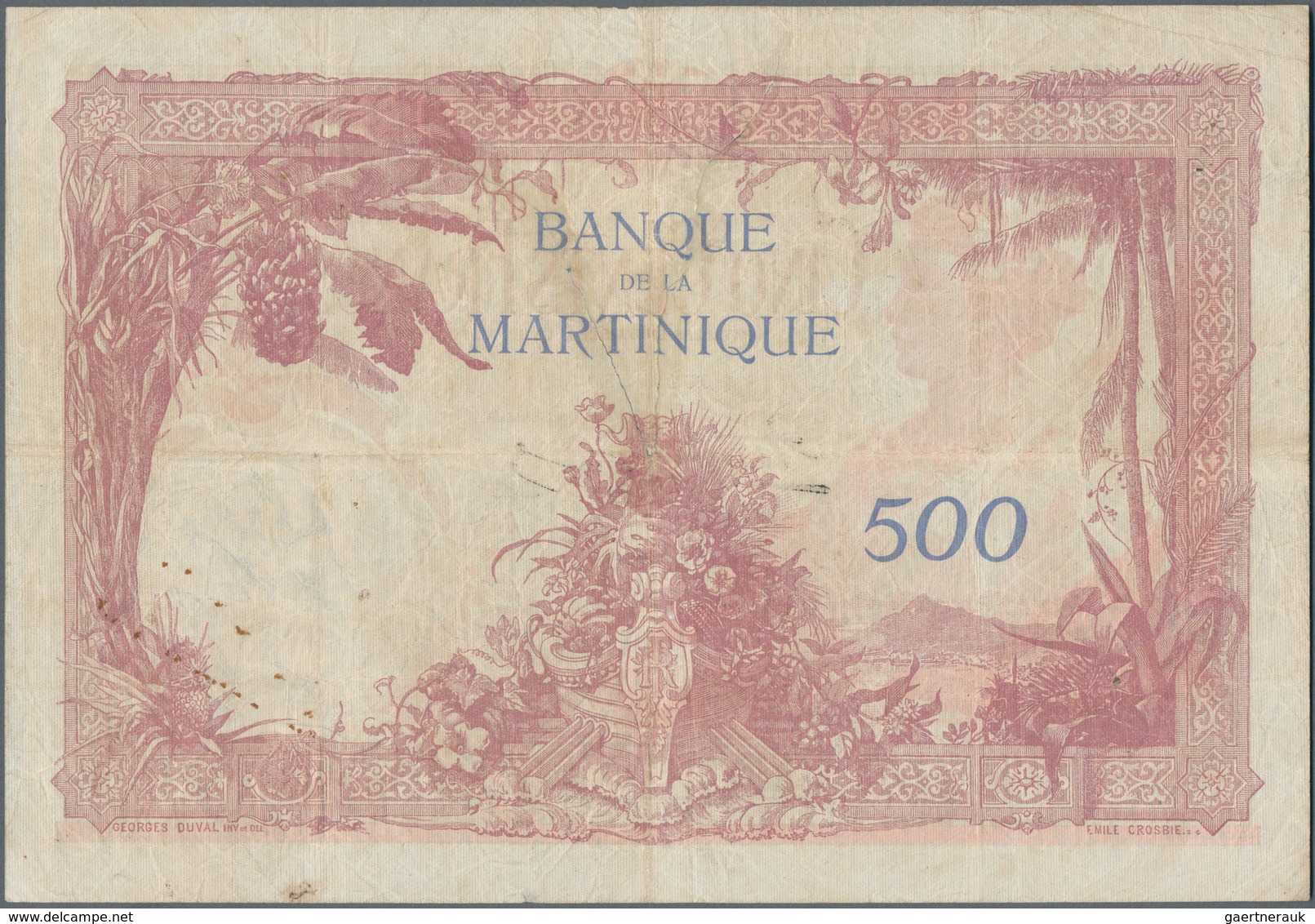 Martinique: Banque De La Martinique ND(1932-45), P.14, Highly Rare And Seldom Offered Banknote In St - Andere & Zonder Classificatie