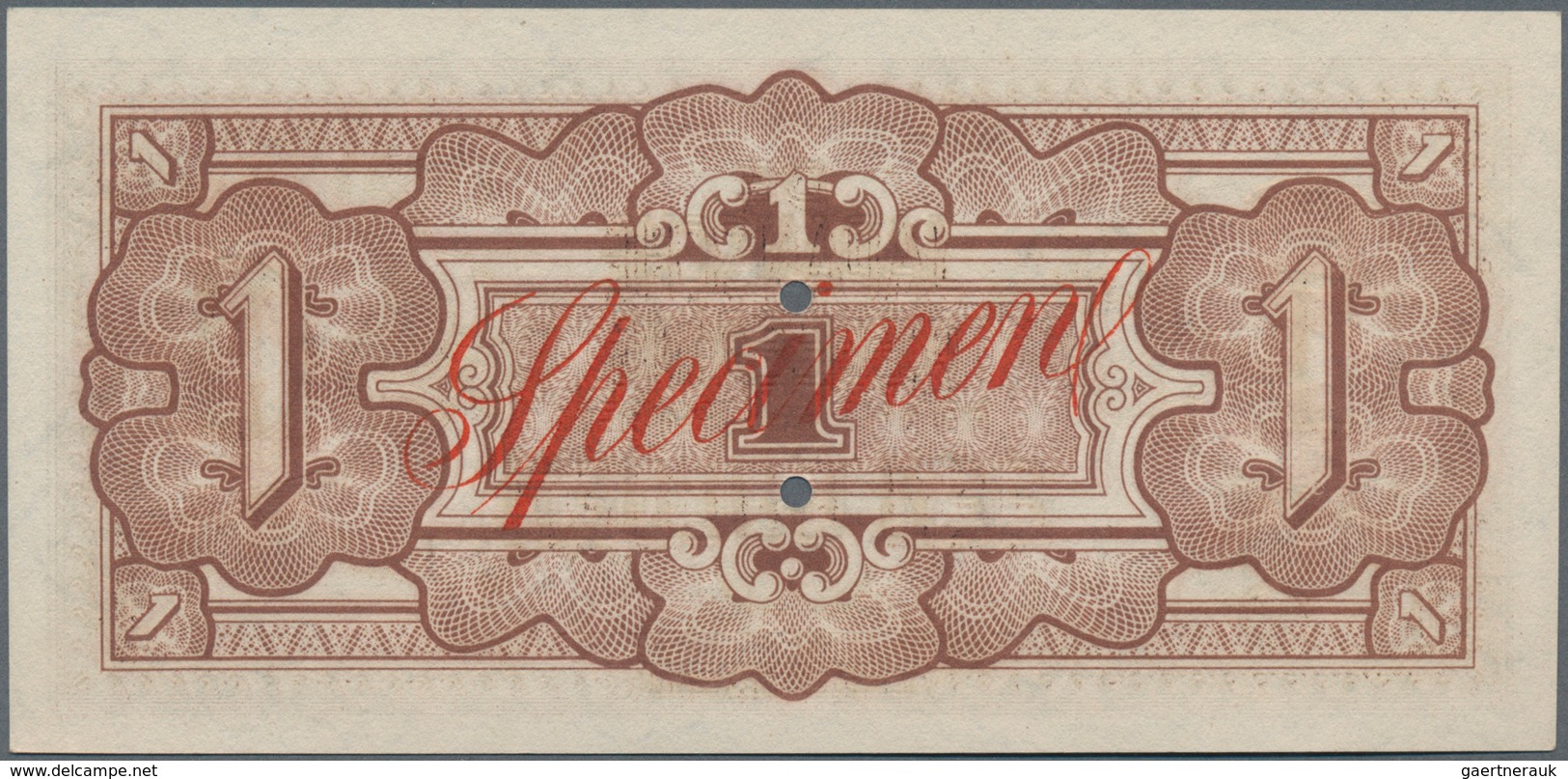 Netherlands Indies / Niederländisch Indien: De Japansche Regeering 1 Gulden ND(1942) SPECIMEN, P.123 - Niederländisch-Indien