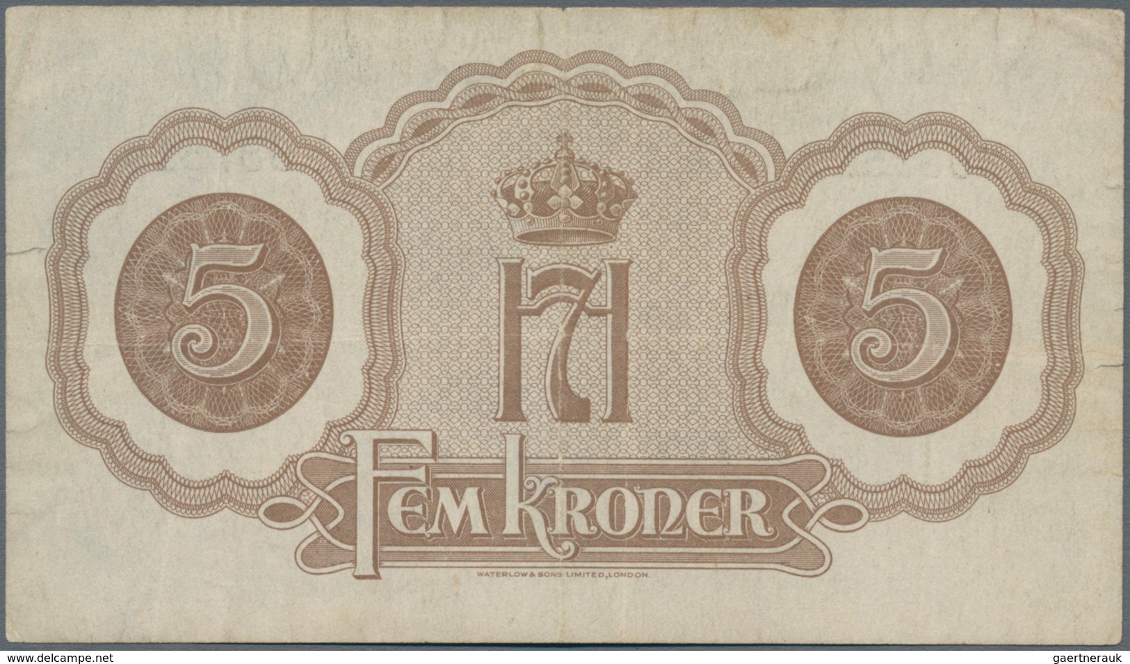 Norway / Norwegen: 5 Kroner 1944, P.19, Highly Rare And Hard To Find In A Good Condition Like This, - Noruega