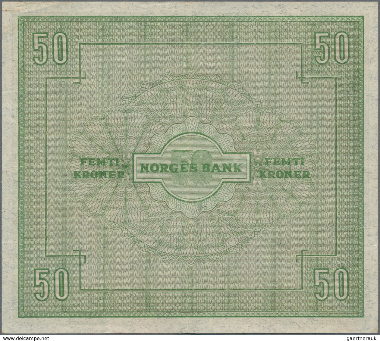 Norway / Norwegen: 50 Kroner 1945, P.27, Excellent Condition, Still Crisp Paper And Bright Colors, J - Norwegen