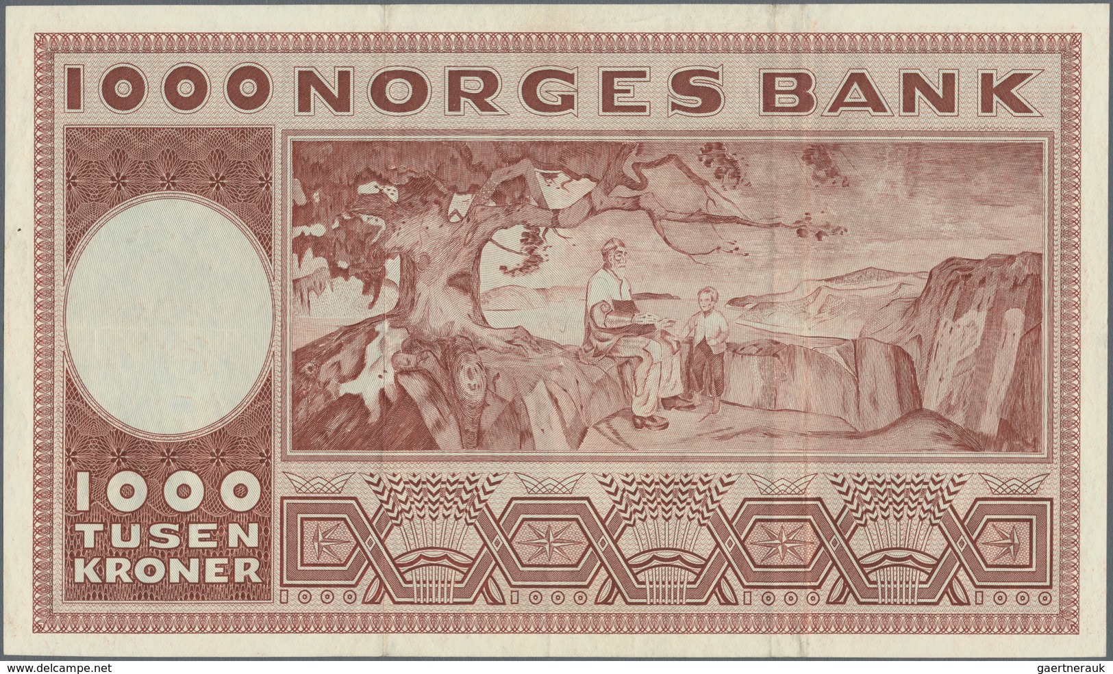 Norway / Norwegen: Norges Bank 1000 Kroner 1974, P.35, Great Original Shape With Very Strong Paper A - Noruega