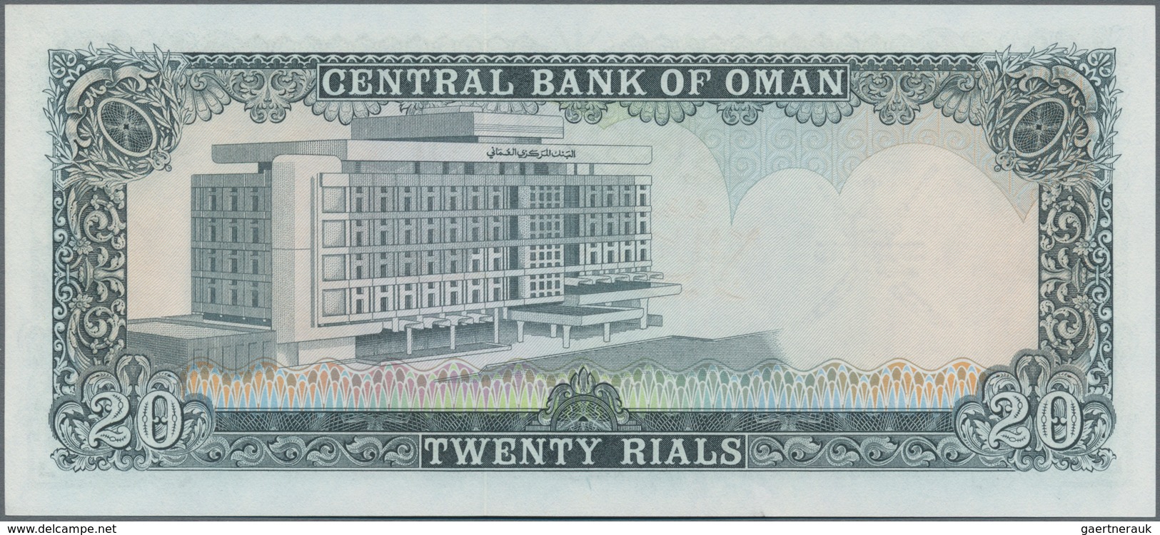 Oman: Central Bank Of Oman 20 Rials ND(1977), P.20 In Perfect UNC Condition. - Oman