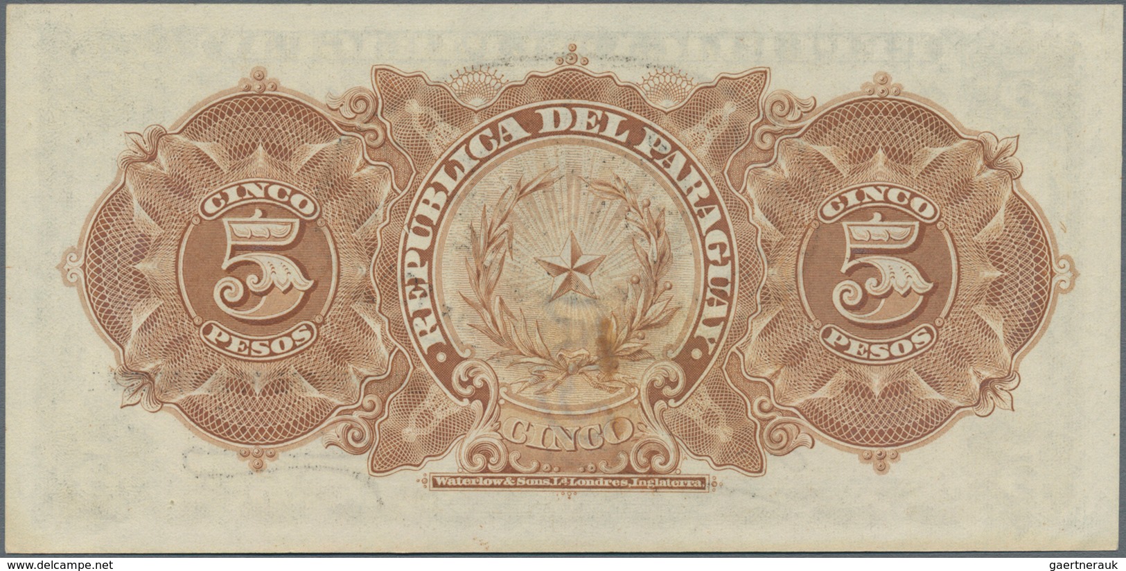 Paraguay: Pair With 5 Pesos Republica Del Paraguay L.1912 P.127 (UNC) And 500 Guaranies Banco Centra - Paraguay