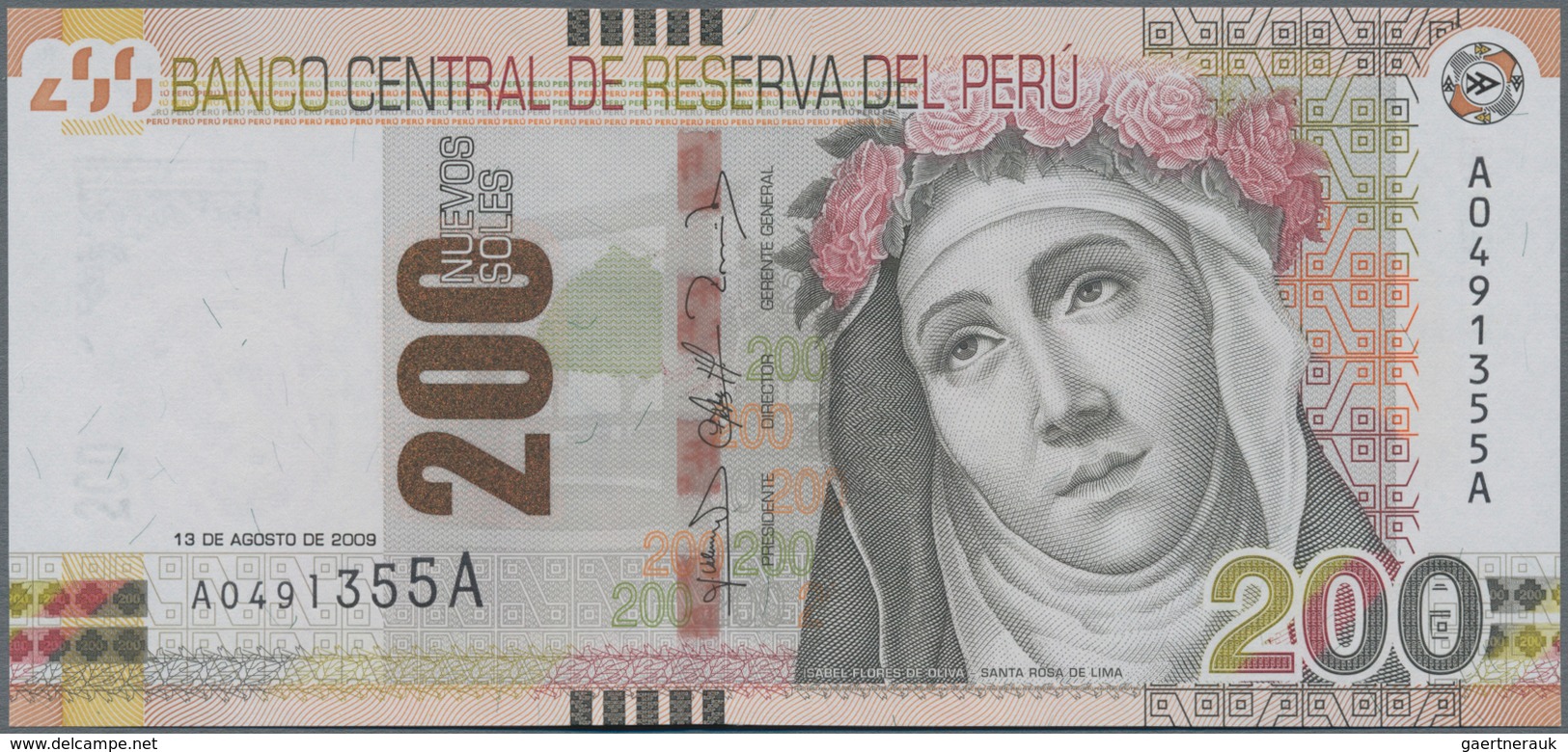 Peru: Banco Central De Reserva Del Perú 200 Nuevos Soles 2009, P.186 In Perfect UNC Condition. - Peru