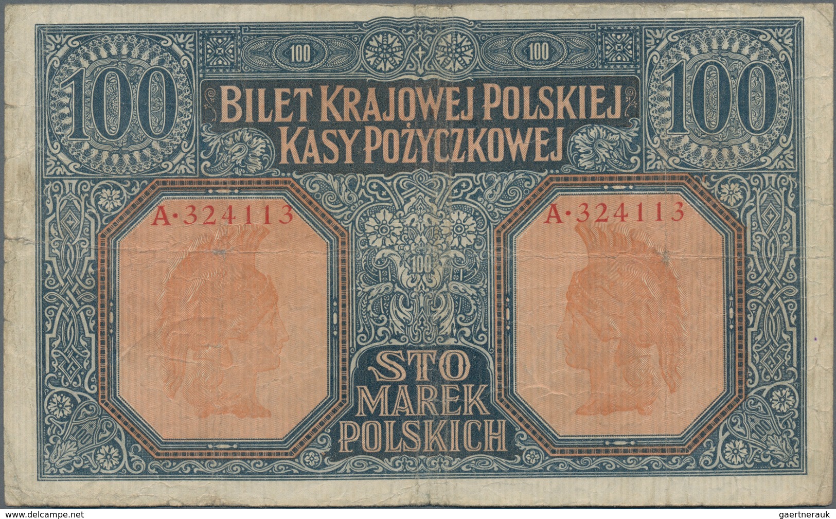 Poland / Polen: State Loan Bank Of Poland Set With 3 Banknotes With Title “Zarzad Jeneral Gubernator - Polonia