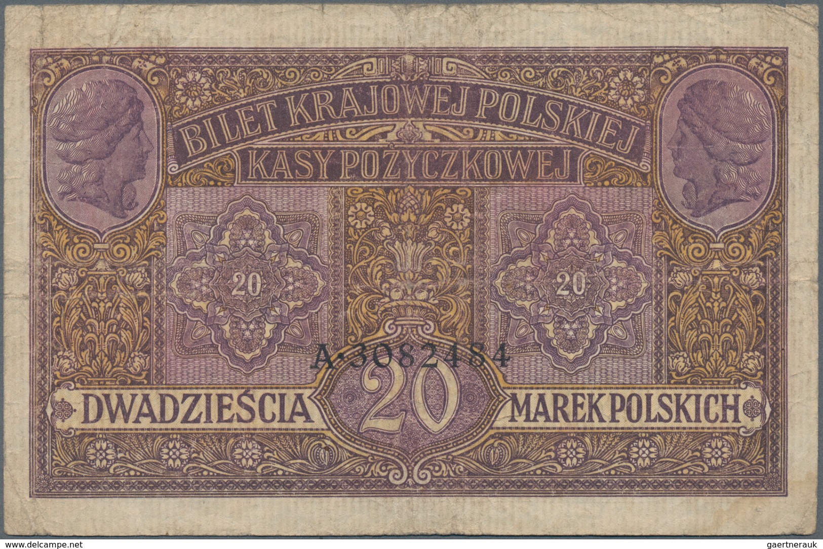 Poland / Polen: State Loan Bank Of Poland Set With 3 Banknotes With Title “Zarzad Jeneral Gubernator - Polen