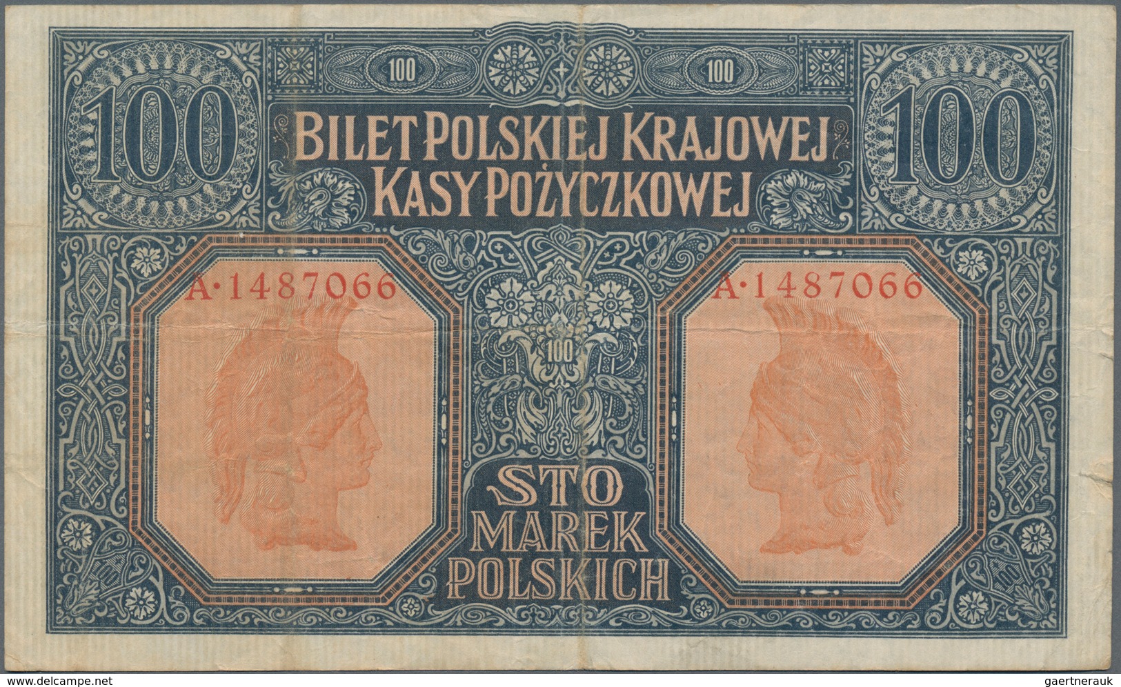 Poland / Polen: State Loan Bank Of Poland Set With 5 Banknotes With Title “Zarzad General Gubernator - Polonia