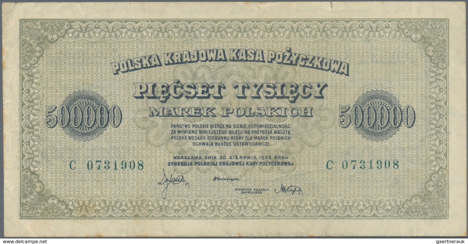 Poland / Polen: Set With 5 Banknotes Of The 1920’s Issue Comprising 10.000 Marek 1922 (XF), 50.000 M - Polonia