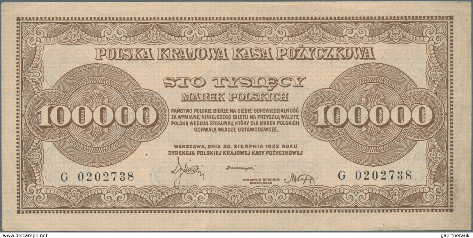 Poland / Polen: Set With 5 Banknotes Of The 1920’s Issue Comprising 10.000 Marek 1922 (XF), 50.000 M - Polen