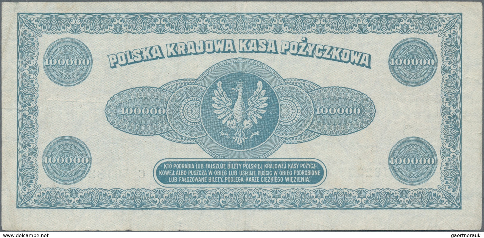 Poland / Polen: Set with 5 banknotes of the 1920’s issue comprising 10.000 Marek 1922 (XF), 50.000 M