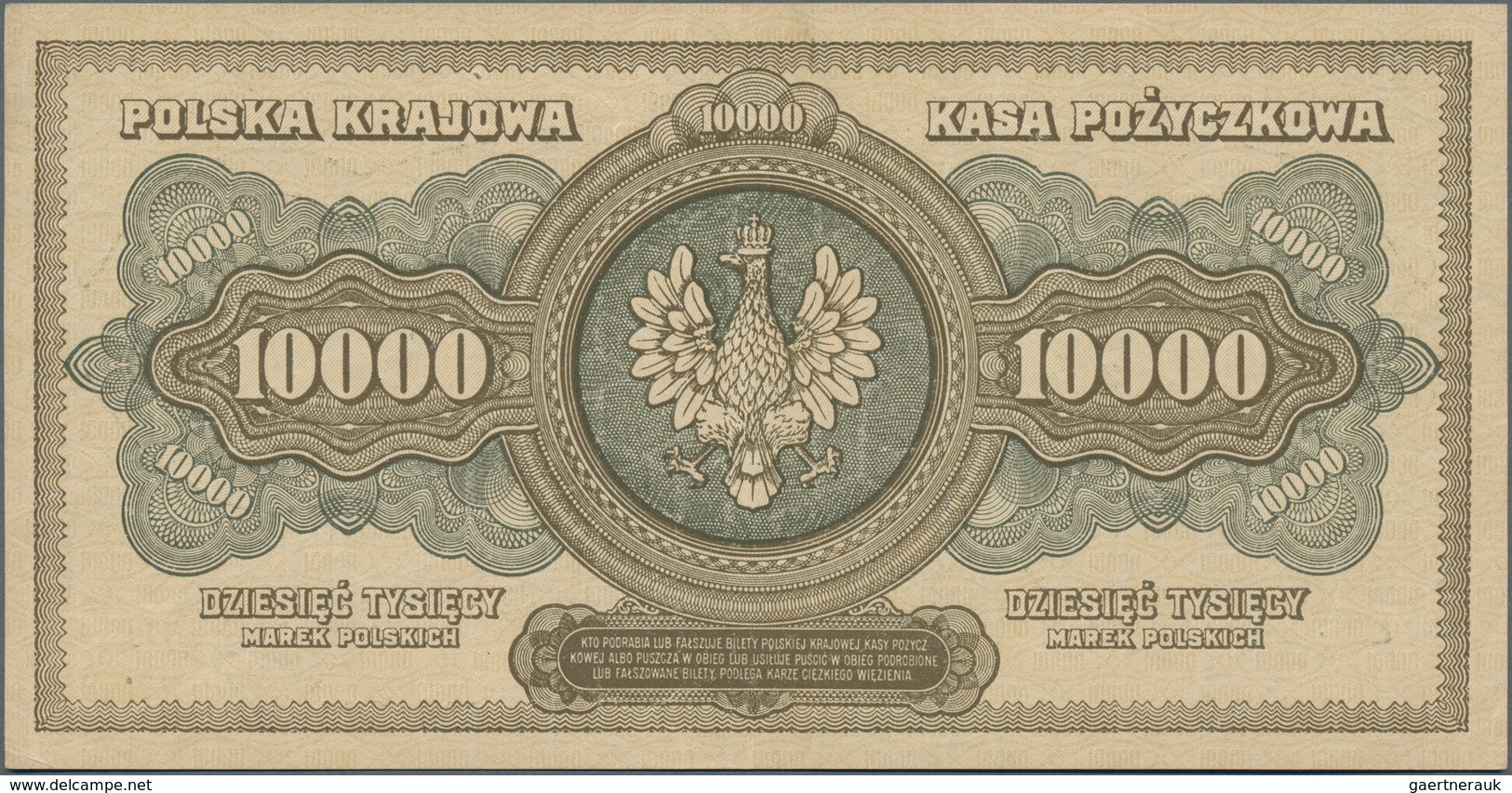 Poland / Polen: Set with 5 banknotes of the 1920’s issue comprising 10.000 Marek 1922 (XF), 50.000 M