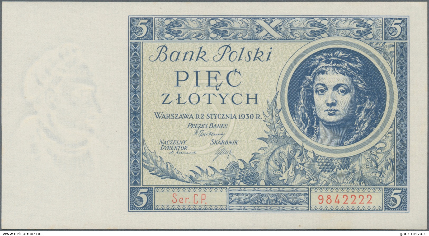 Poland / Polen: Set with 4 banknotes series 1931-34 with 5, 10, 20 and 100 Zlotych, P.69, 72, 73, 75