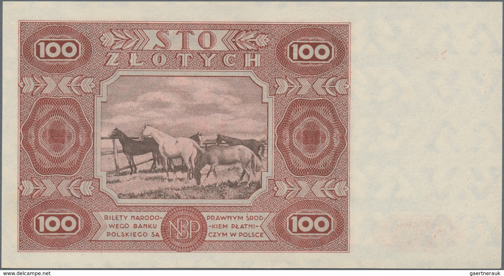 Poland / Polen: 100 Zlotych 1947, P.131a In Perfect UNC Condition. - Polonia