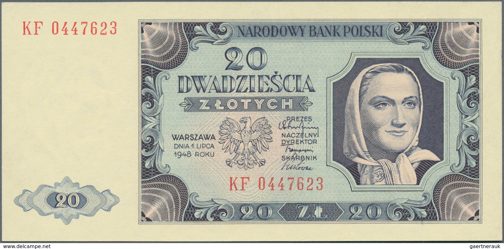 Poland / Polen: Set With 5 Banknotes Series 1948 With 2, 10, 20, 50 And 100 Zlotych, P.134, 136-139 - Polonia