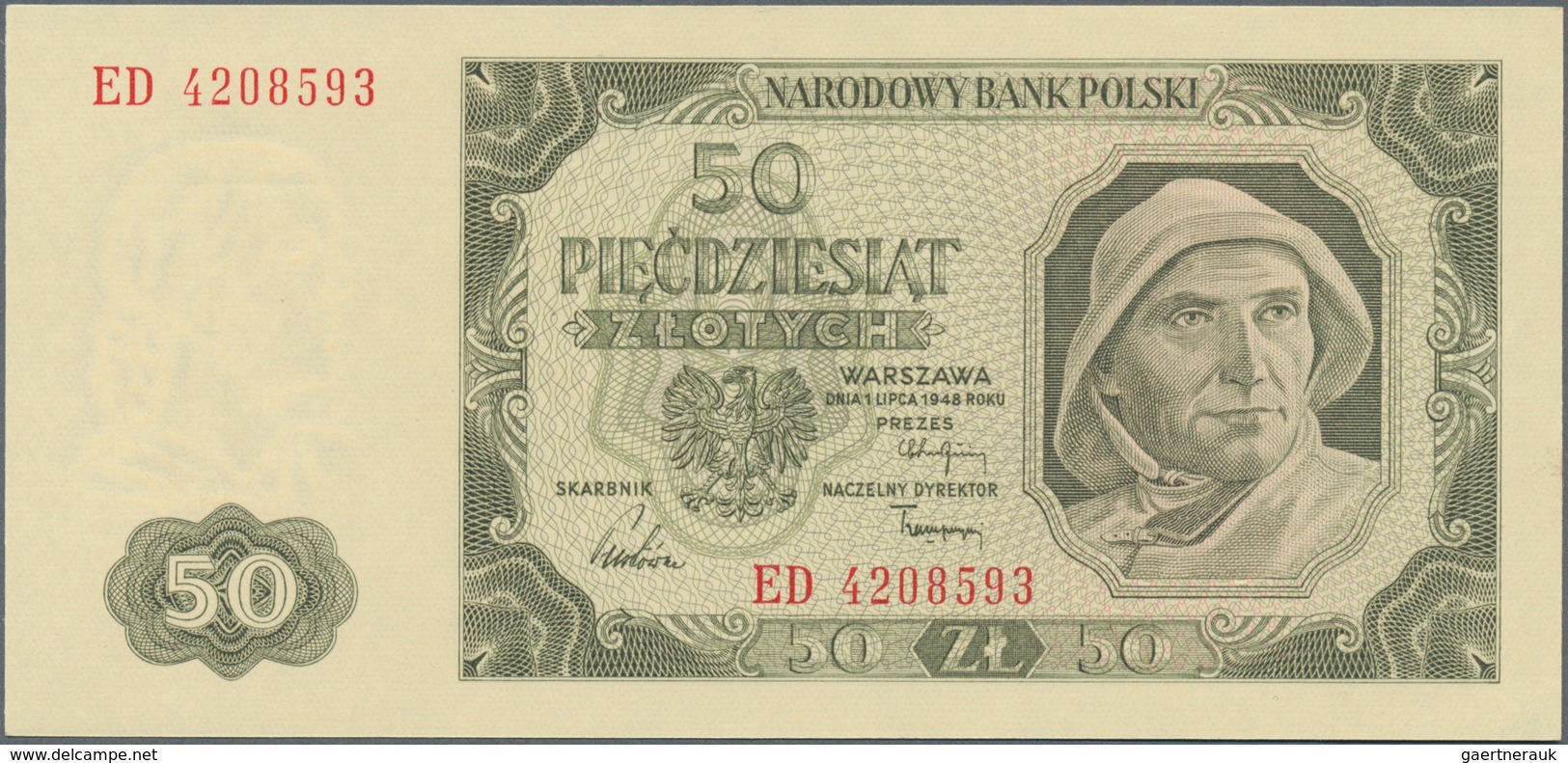 Poland / Polen: Set With 5 Banknotes Series 1948 With 2, 10, 20, 50 And 100 Zlotych, P.134, 136-139 - Polonia