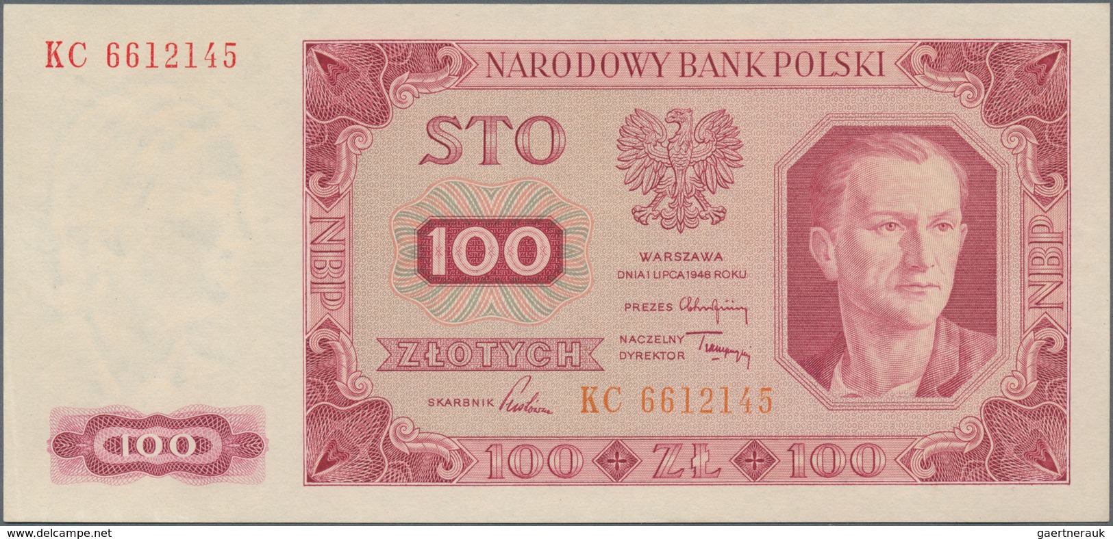 Poland / Polen: Set With 5 Banknotes Series 1948 With 2, 10, 20, 50 And 100 Zlotych, P.134, 136-139 - Poland