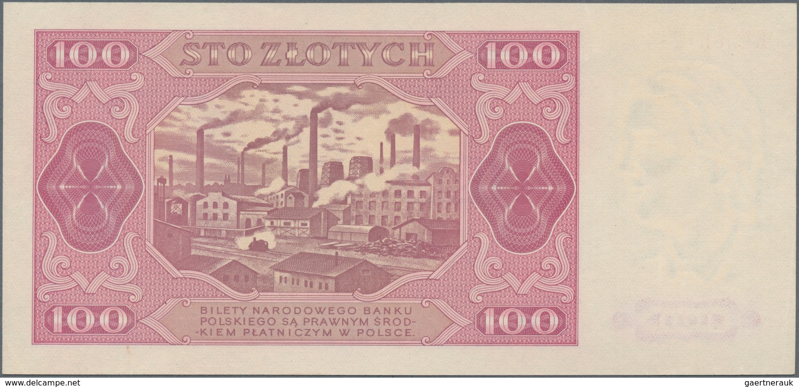 Poland / Polen: Set with 5 Banknotes series 1948 with 2, 10, 20, 50 and 100 Zlotych, P.134, 136-139