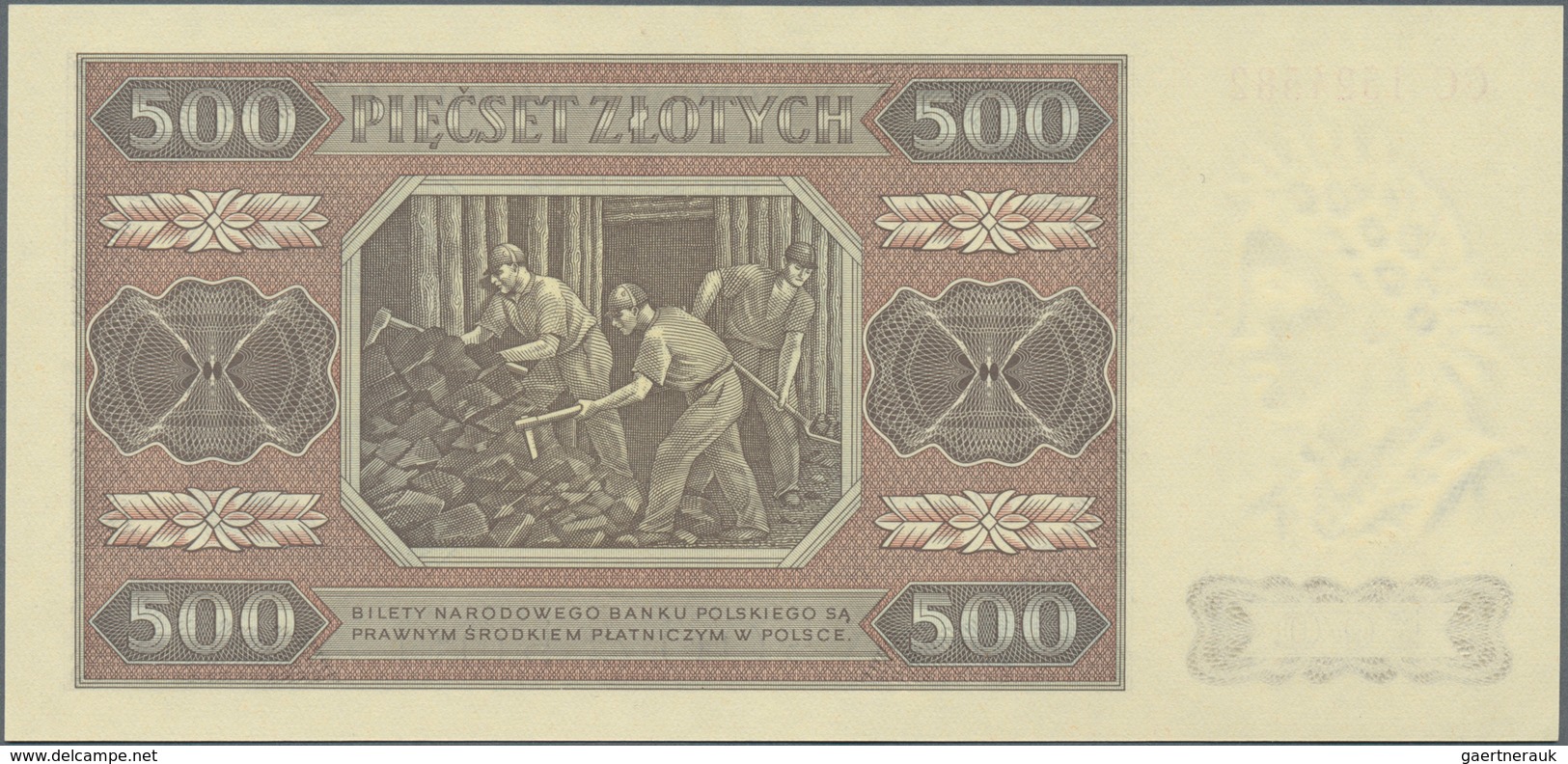 Poland / Polen: 500 Zlotych 1948, P.140 In UNC Condition. - Polonia