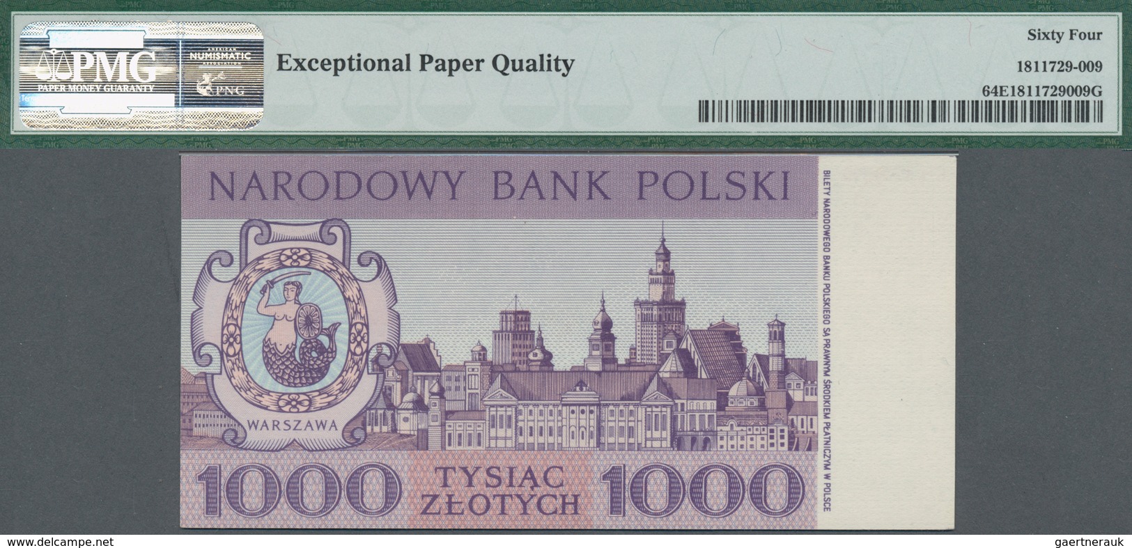 Poland / Polen: Unissued Banknote essay 20 Zlotych 1965, P.NL, in perfect UNC condition, offset prin