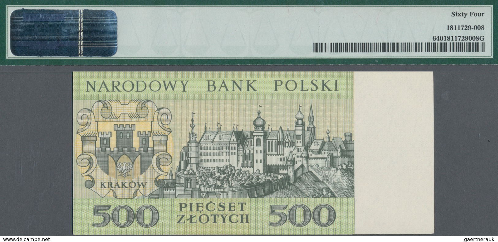 Poland / Polen: Unissued Banknote Essay 500 Zlotych 1965, P.NL, In Perfect UNC Condition, Offset Pri - Polonia