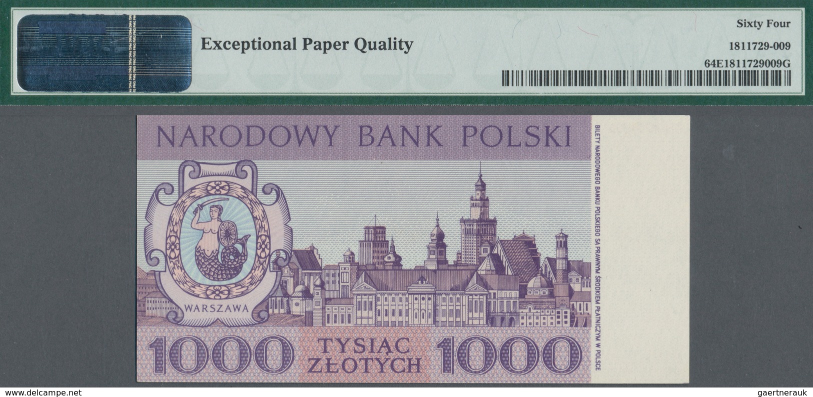 Poland / Polen: Unissued Banknote Essay 1000 Zlotych 1965, P.NL, In Perfect UNC Condition, Offset Pr - Polen