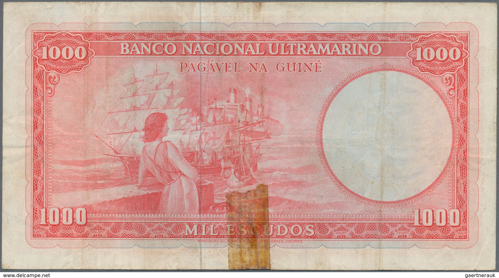 Portuguese Guinea  / Portugiesisch Guinea: Banco Nacional Ultramarino 1000 Escudos 1964, P.43a, Stil - Guinee