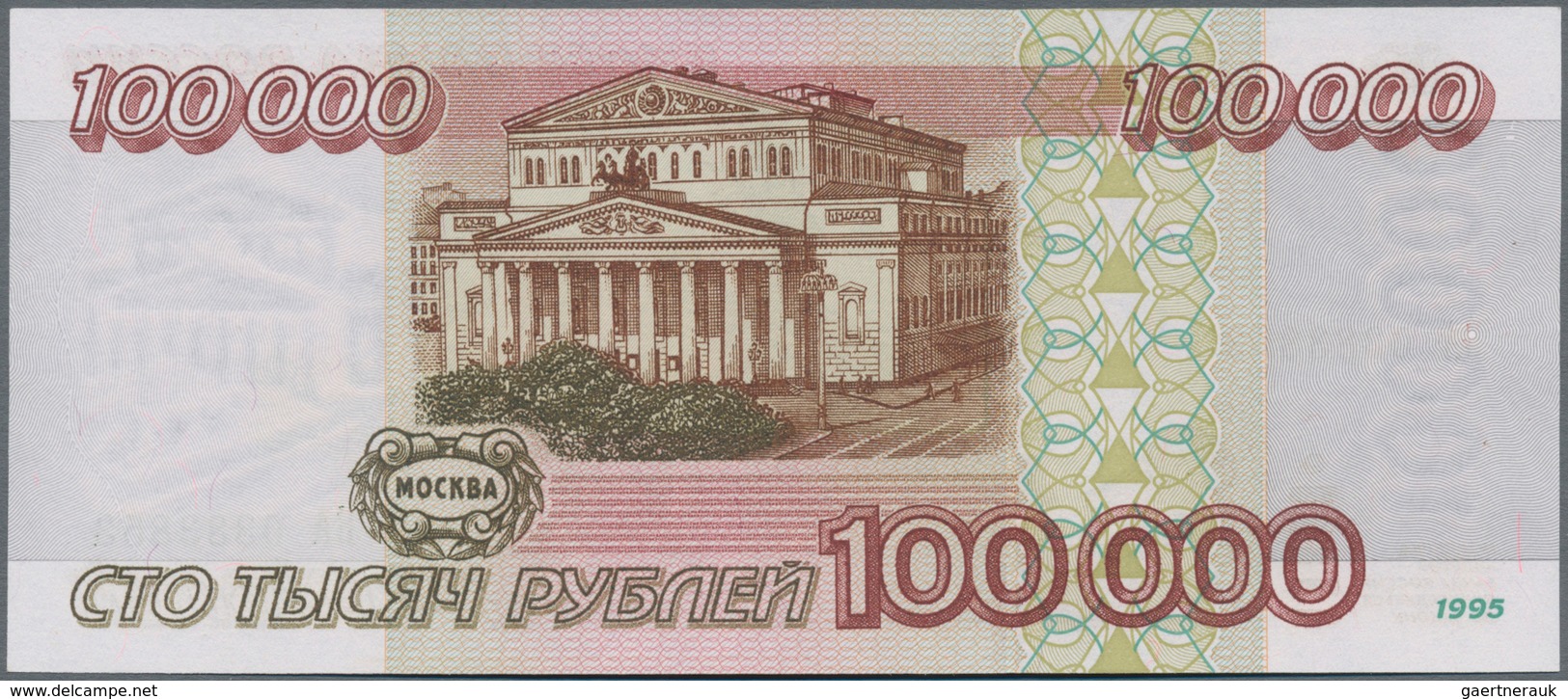 Russia / Russland: 100.000 Rubles 1995, P.265 In Perfect UNC Condition. - Rusland