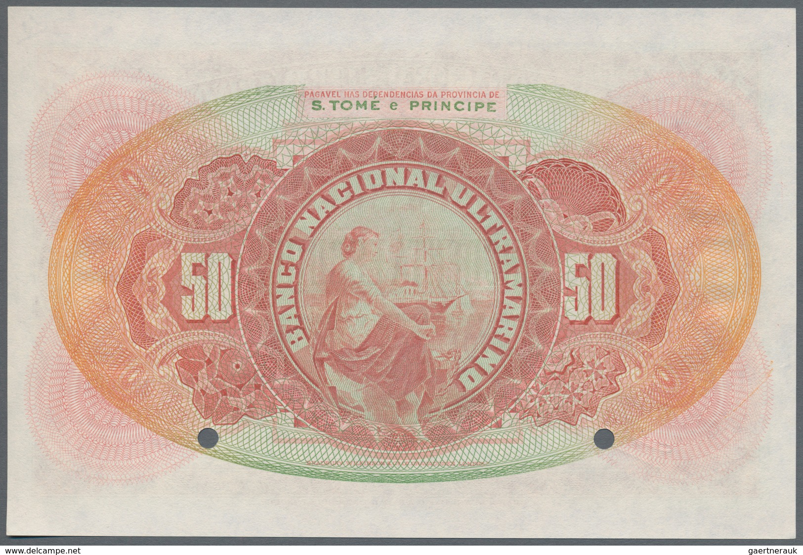 Saint Thomas & Prince / Sao Tome E Principe: Banco Nacional Ultramarino - Provincia De S. Tomé E Pri - San Tomé Y Príncipe