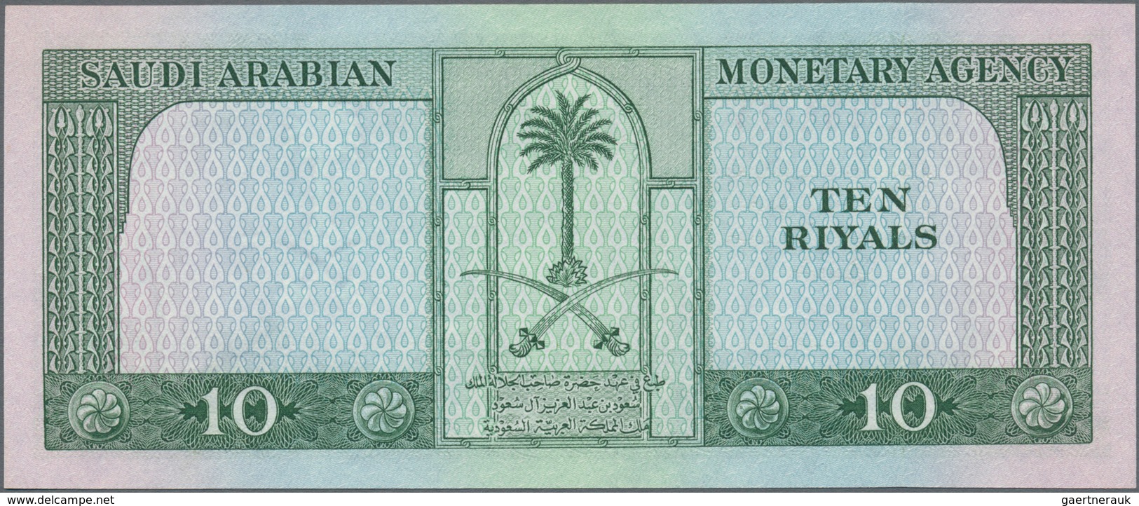 Saudi Arabia  / Saudi Arabien: 10 Riyals AH1379 (1961), P.8a In Perfect UNC Condition. Rare! - Saudi-Arabien