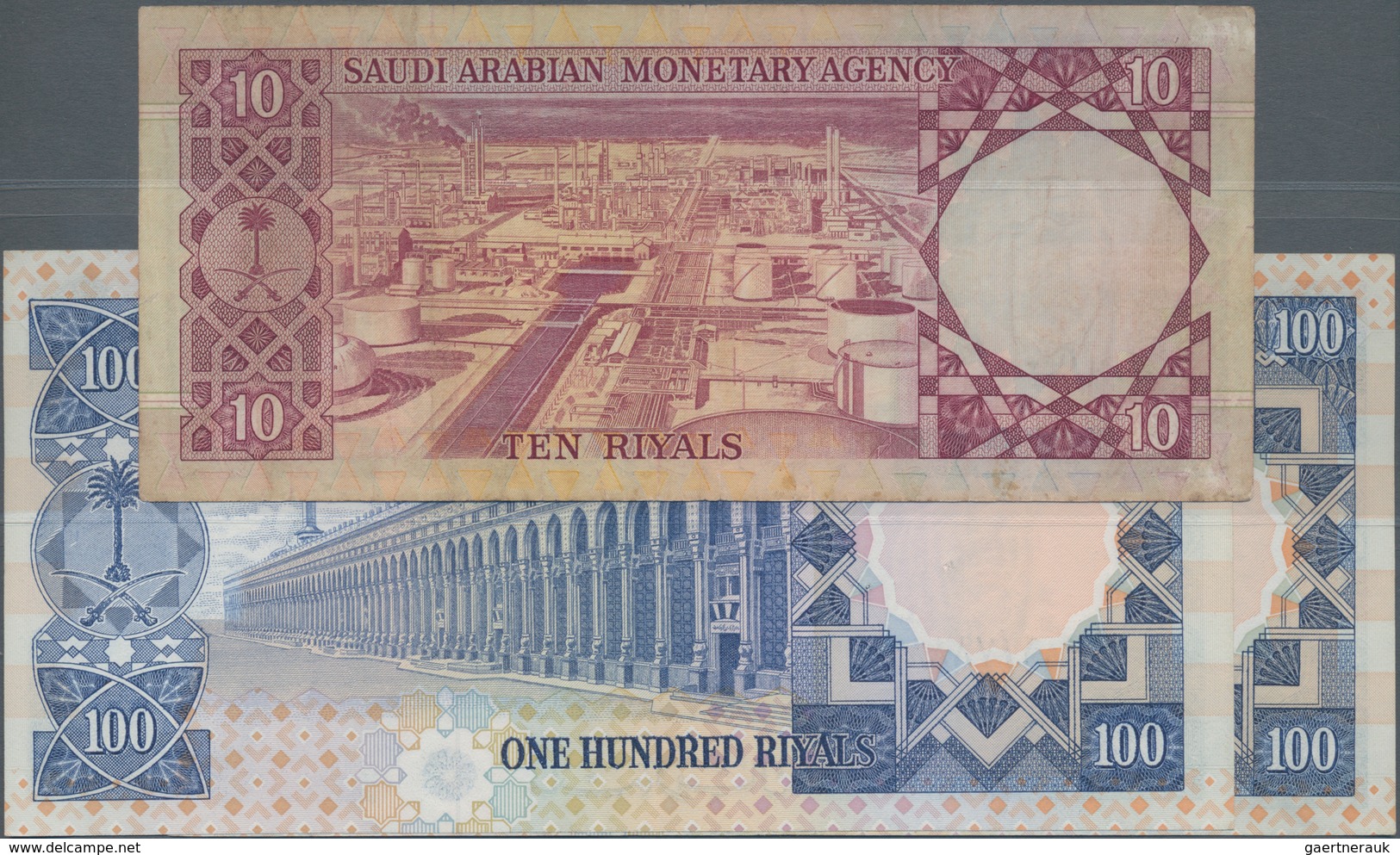 Saudi Arabia  / Saudi Arabien: Saudi Arabian Monetary Agency Set With 3 Banknotes 10 Riyals AH1379 ( - Arabia Saudita