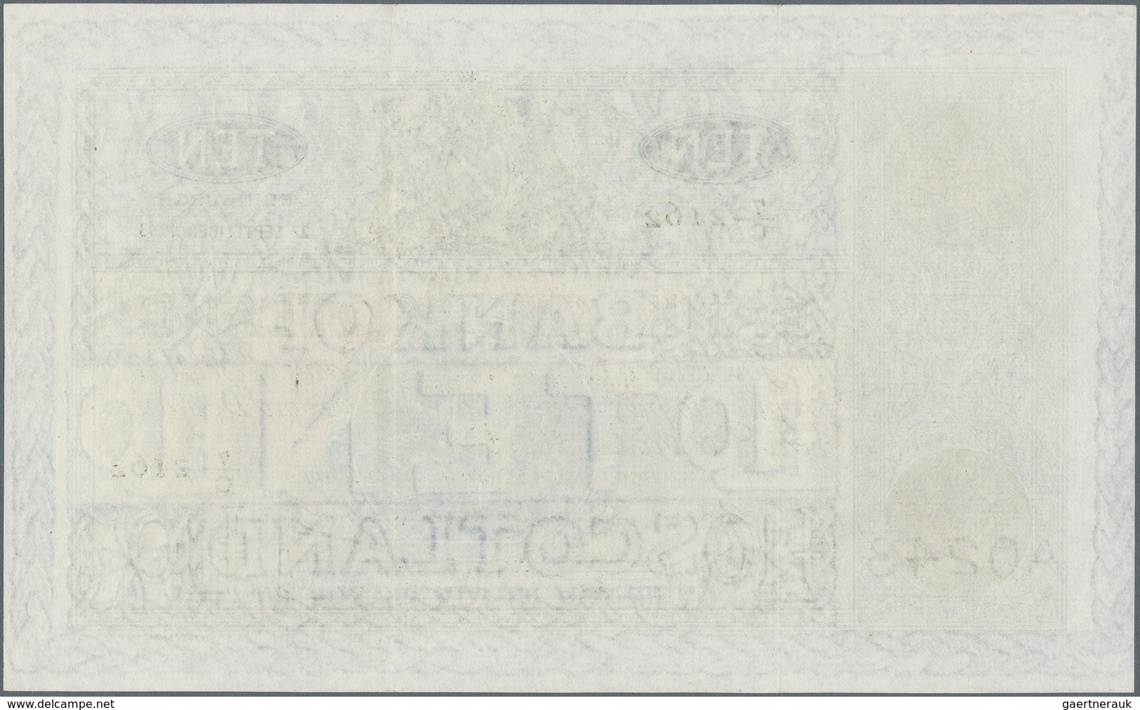 Scotland / Schottland: Bank Of Scotland 10 Pounds 1963, P.93c, Fantastic Condition For This Large Si - Otros & Sin Clasificación