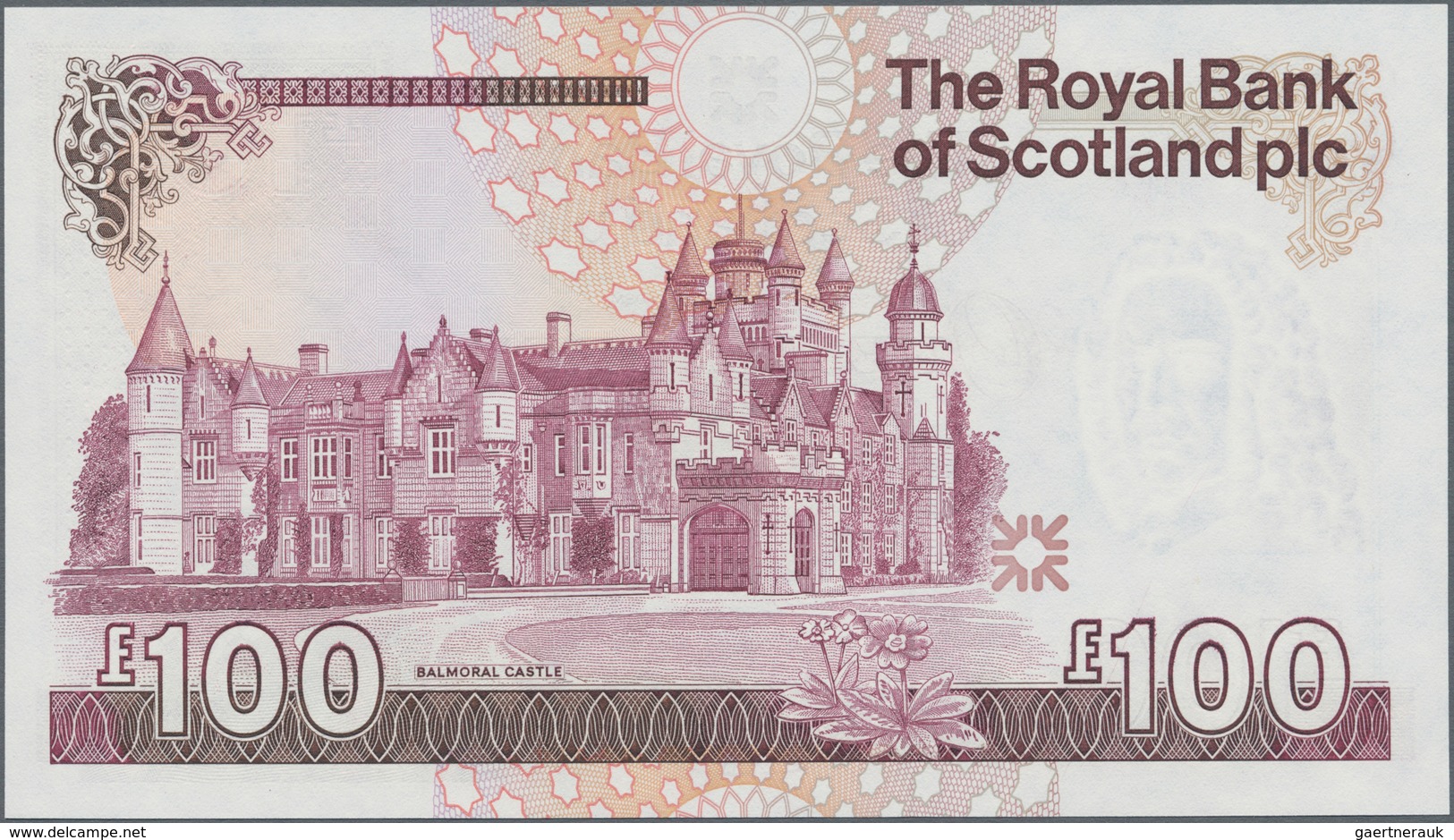 Scotland / Schottland: The Royal Bank Of Scotland Plc 100 Pounds 2000, P.350d In Perfect UNC Conditi - Otros & Sin Clasificación