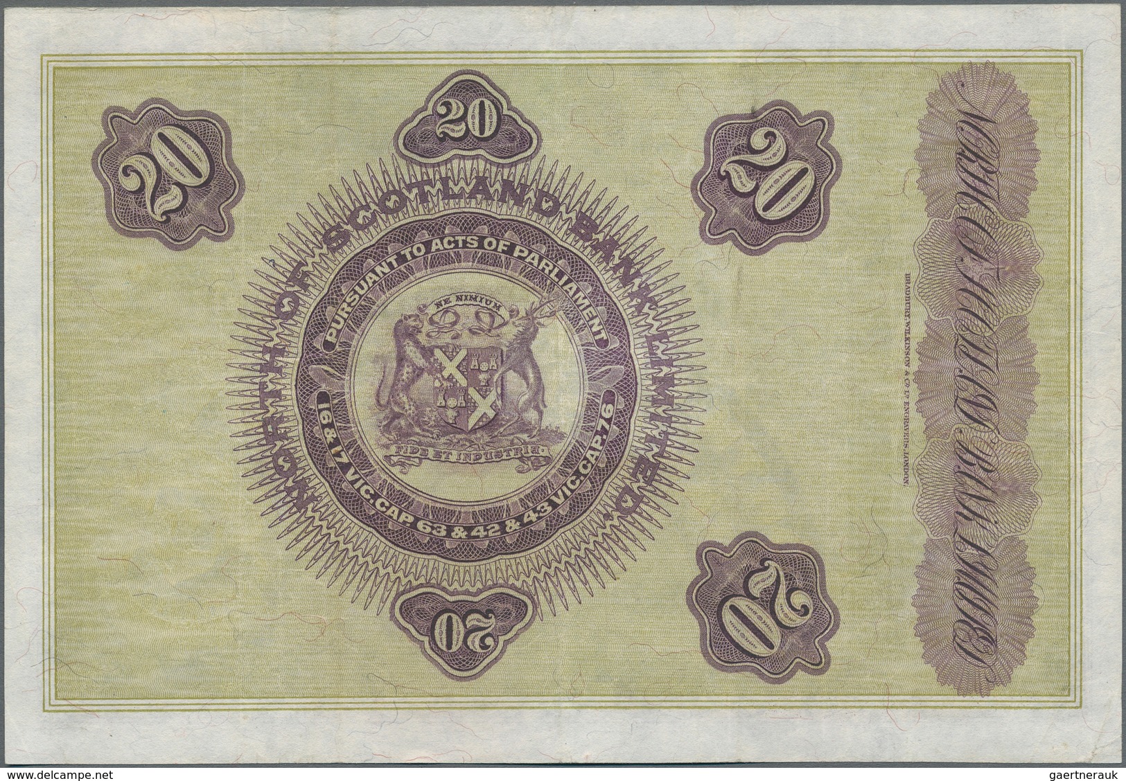 Scotland / Schottland: North Of Scotland Bank Limited 20 Pounds 1930, P.S641, Great Original Shape W - Otros & Sin Clasificación